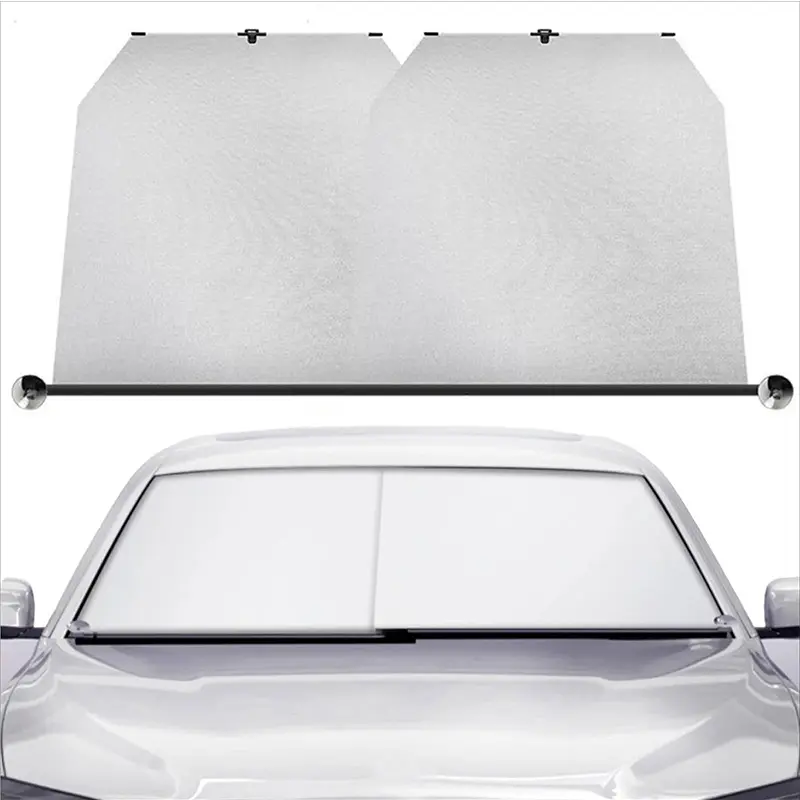 Portable Automatic Retractable Car Windshield Umbrella - Foldable Adjustable Exterior Accessory with UV Shielding, Windshield Sun Shade, Efficient Heat Insulation, Enhanced Privacy Protection for Daily Use