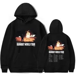 Boywithuke Burnout Tour 2025 Hoodie Merch Unisex Winter Long Sleeve Pullover Hooded Streetwear  C470 QSX