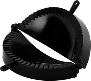 Large Tortilla Sealer - Mess-Free Meals, Empanada Press Set – Dumpling Maker, Versatile Cooking, Endless Recipe Ideas, Perfect for Leftovers - Kitchen, Utensils, Masa & Dough Preparation, 1 Pack, Black