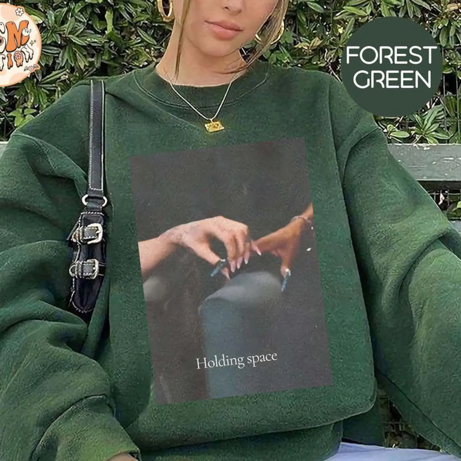 Wicked Sweatshirt, Holding Space Ariana Cynthia Finger Hold Defying Gravity Meme Wicked Movie Gift Broadway Shirt, Glinda Elphaba Shirt L3