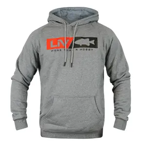 Red Logo Hoodie Grey