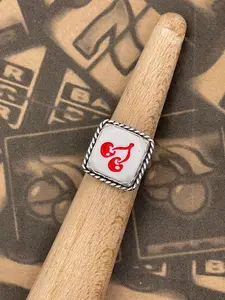 Vegas-Vintage Slot Machine Cherry Dice Ring