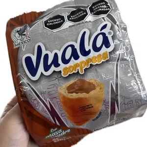 3-Pack Vualá Sorpresa Filled Mini Croissants, Soft Mexican Sweet Snack, Creamy Bite, Ideal for Cupboard Storage & Outdoor Fun