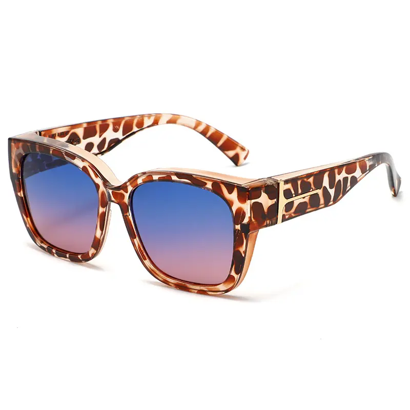 Tortoiseshell Frame, Blue-Top Pink-Bottom Lenses
