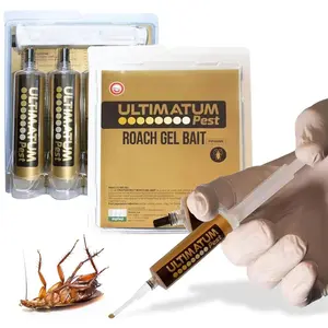 Roach Gel Bait Syringes - 4 Pack Cockroach Elimination Multi-Insect Pest Repellent Solutions for Indoor Control, Long-Lasting No-Mess Treatment for Cockroaches and Ants