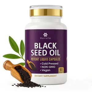 Premium Black Seed Oil Softgels – Cold-Pressed Nigella Sativa with Vitamin E | 500mg Each, 1000mg Per 2-Capsule Serving | 60 Vegan, Non-GMO Softgels