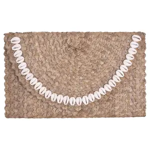 Jelavu Coco Clutch with Seashell Trim Detail