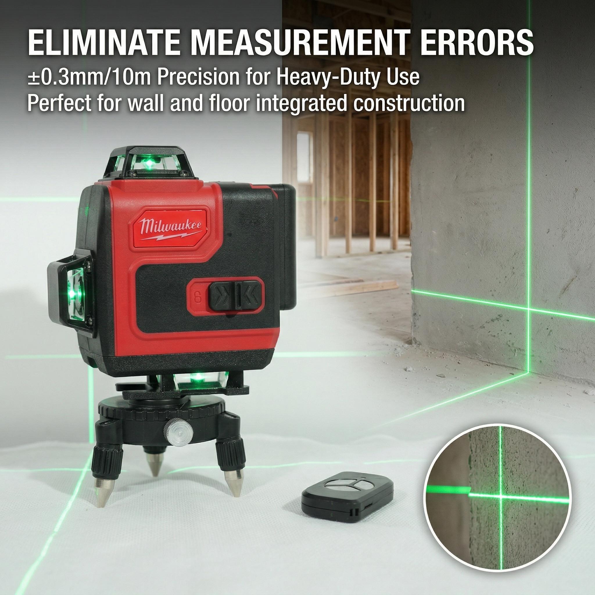 Milwaukee 16-Line Cross Laser Level for Professional Use