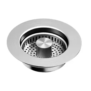 IMOLI  3-in-1 Kitchen Sink Drain Strainer Stainless Steel Sink Plug Deodorizing Anti-Clog Basket Strainer for US Standard 3-1/2 Inch Drains 304 Stainless Steel Quality