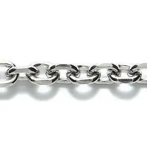SX005: Solid Stainless Steel Cable Chain Faceted 5mm - 1FT