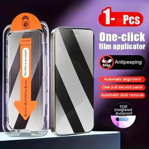Dust-Free Cabin Anti-Peep Privacy Screen Tempered Glass Protector for iPhone 15 16 16E 17 Pro Max 14 13 12 11 Pro Max Plus X XS XR Max Air - 9D Full-Screen Coverage 30° Privacy No Dust Application outdoorfun