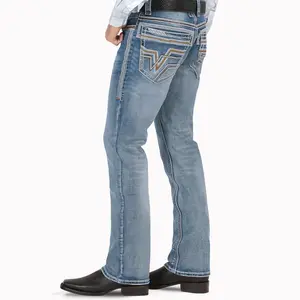 LAMASINI JEANS Cowboy HEAVY Denim Jeans LM26501 Light Blue Color
