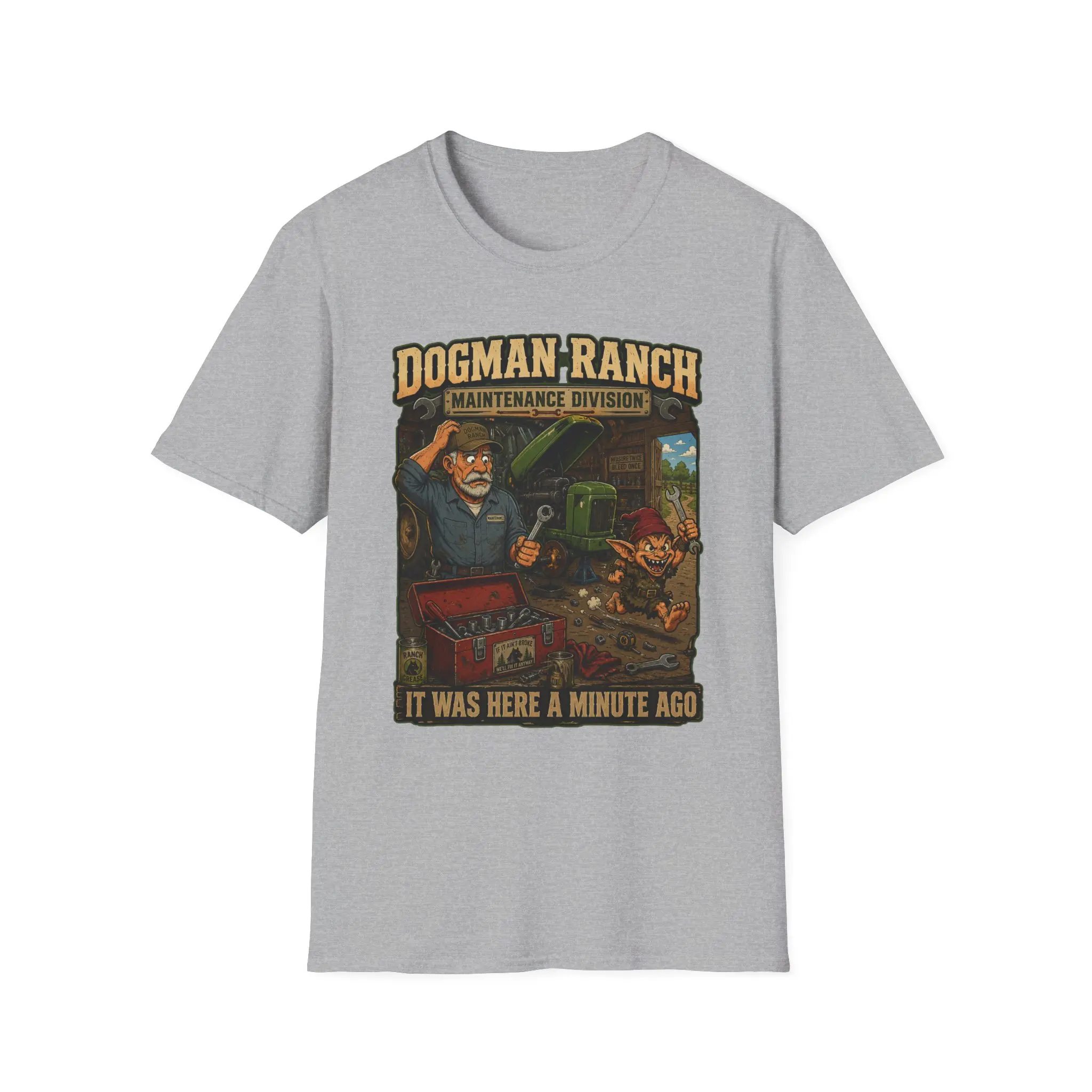 Dogman Ranch maintenance division T-Shirt | Vintage ranch mechanic design