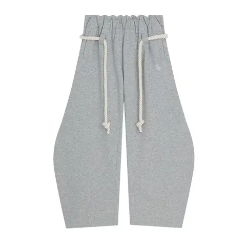 Aelfric Eden Women's High-Waist Baggy Wide-Leg Cotton Sweatpants - Drawstring Elastic Waist, Pockets, Vintage Streetwear Unisex Joggers, Everyday Wear Back to School Outfits,sohochic