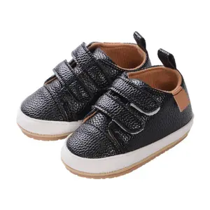 Infants Leather Shoes, Unisex Socks, Walking Anti-Slip Hook and Loop Fasteners Decoration Spring Summer Fall Sneaker