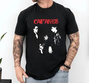Caifanes Classic Rock T-Shirt, Iconic Latin Rock Band Shirt, Photo Print Black Crewneck Gift for Caifanes Fans Tee