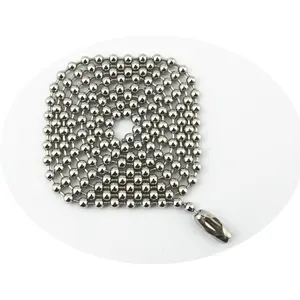 3.2mm Stainless Steel Ball Chains & 10 Matching Connectors (#6, 10 Feet)