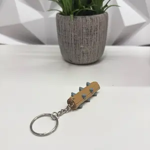 Clash Log Keychain - Gamer Trophy Collectible Toy - Fun Gift for Gamers - Desk & Shelf Decor Accessory - Log From Clash Display - Gamer Boyfriend Gift - Clash Log for Boyfriend