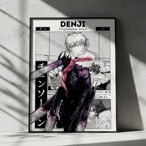 Chainsaw Man Denji Anime Poster, Manga Wall Artwork Prints, Home Decor Gift