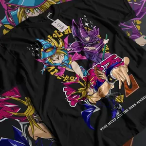 Yugioh Anime T-Shirt & Sweatshirt, Yugi Muto and the Dark Magician Graphic Tee, Vintage Oversized Unisex Streetwear, Manga Gift for Men Women