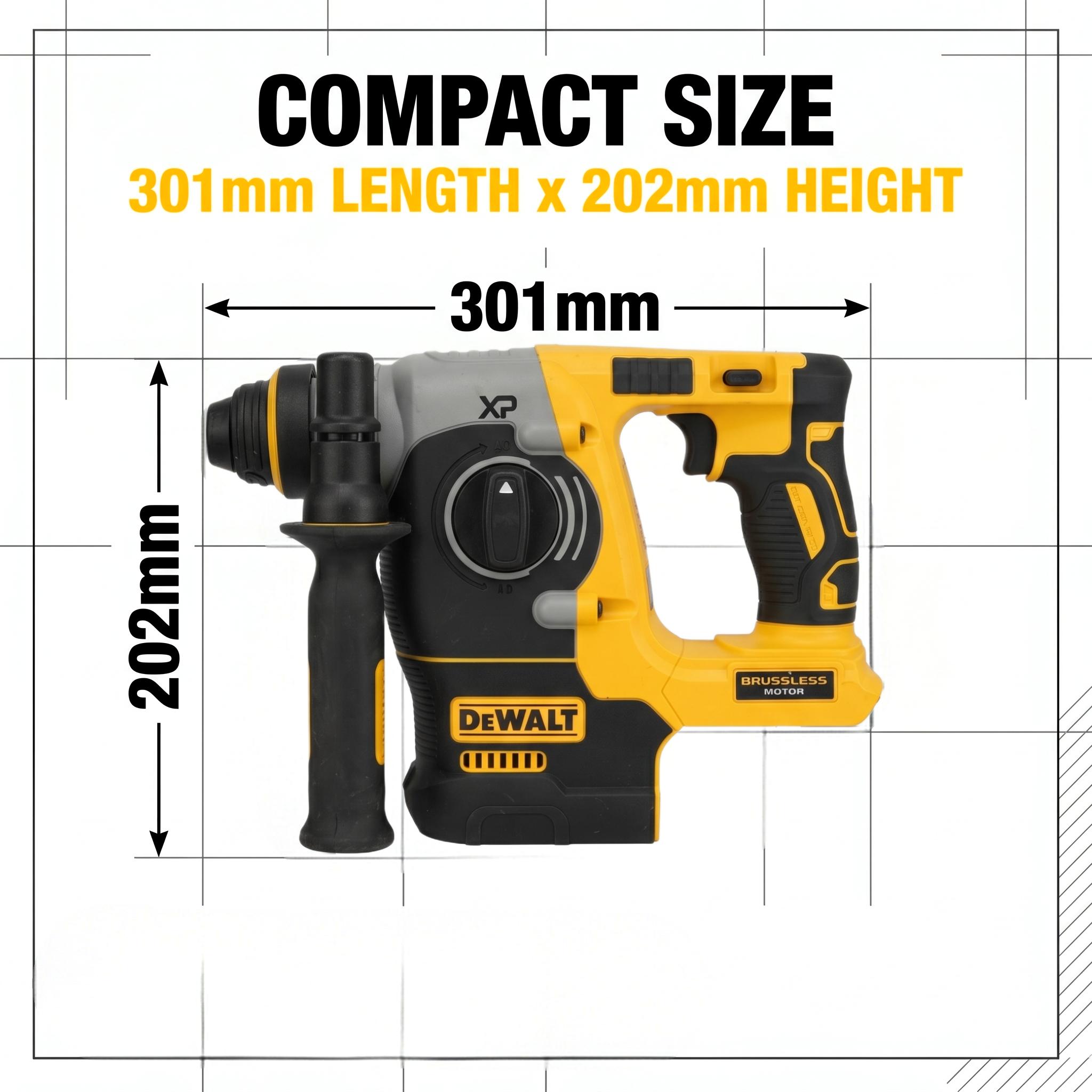 Dewalt DCH273 Brushless Rotary Hammer，20V Lithium Drill For Concrete Wood Metal Drilling job site