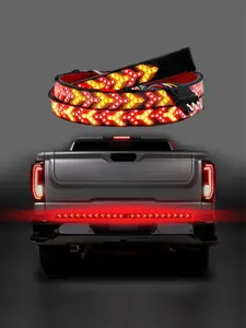 Fishbone-Shaped LED Tailgate Light Bar, 60-Inch LED Tailgate Lights, Brake, Running & Sequential Turn Signals, for Trucks, Pickups, Suvs, Rvs