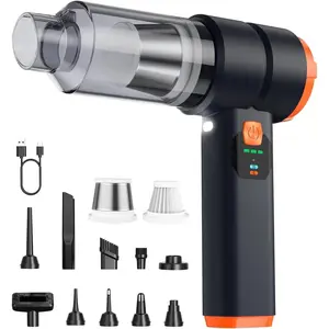 Portable Cordless  Vacuum, 4-in-1 Handheld Cordless Vacuum with 30,000Pa Suction, 130,000 RPM, 6,800mAh , 10 Nozzles, Rubber  Material for , ,Birthday Gifts for Men Dad Husband