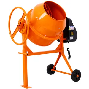 Cement Mixer 5 Cu. Ft Electric Concrete Mixer Machine 650W AC Motor Portable Power Cement Mixers for Mortar Construction Durable Stucco Versatile