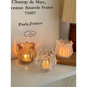 1PC Tulip Glass. Light And Romantic Candlelight Cup. Scented Candle Holder. Candle Cup. Festive Decorations