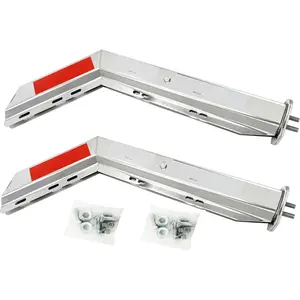 30" Length Semi Truck Mud Flap Hangers – 1 1/2" Angled Mudflap Holder Mount with Reflective Strip Sticker