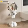 Homary Modern Artful Astronaut Artificial Resin Statue - Gold-Top Artistry 3D Art Decor, Hidden Storage Compartment, Gold Floating Side Table, Resin Base, Home Decor Sculptures, Dorm Essential