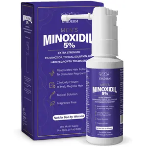 ETADERM Minoxidil 5% Spray for Men - Hair Regrowth for Men - Hair Follicle Stimulator for Improved Hair Density - Supports Fuller-Looking, Denser-Looking Hair - Precision Spray Applicator - 2 Fl Oz
