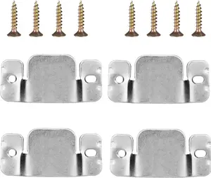 Mudder 4 Pieces Universal Sectional Sofa Interlocking Sectional Couch Connectors Sofa Connector Bracket with Hardware Furniture Connectors with Screws