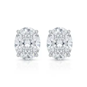 Iced Out White Diamond Studs (925 Silver)