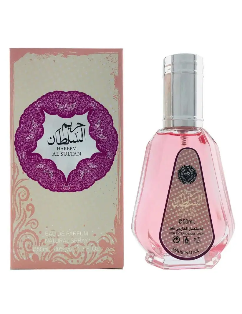 Ard Al Zaafaran Hareem Al Sultan Women's Spray Fragrance - Floral Scents, Fruit-Scented Berry, Elegant Fragrances, Sweet Notes, Vanilla Base, 1.7oz (50ml)