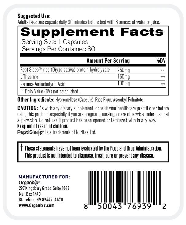 Organixx Clean Sleep 3D | 3-in-1 Melatonin-Free Sleep Complex to Support All Sleep Stages Without Next-Day Grogginess