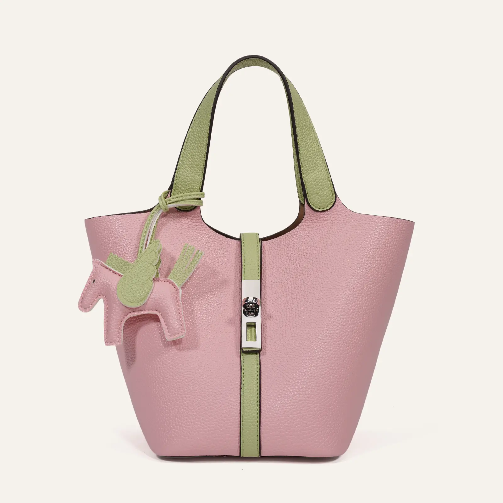 Crystal Pink with Light Bean Green