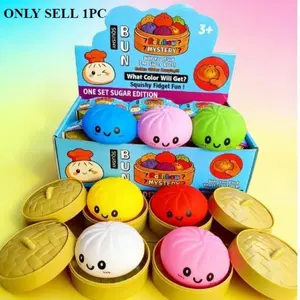 Fun Baozi Squeeze Toy, Handmade Soft Design, Slow Rebound and Sticky, Perfect for Office, Christmas, Halloween, Easter, Birthday Gifts