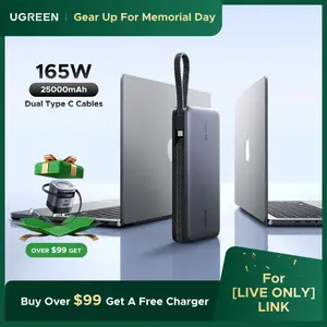【LIVE ONLY】UGREEN 25000mAh PD145W PowerBank, 20000mAh PD100W Powerbank Fast Charging with Type C Cable for iPhone 17 16 Pro Max Chargeable Smartphone Accessories-Deals for You,TikTokShopHolidayHaul,TikTokShopCyberMonday