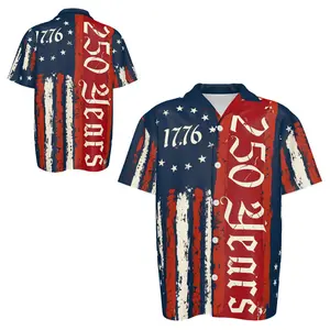 250 Years USA Hawaiian Shirt, 250th Anniversary USA Flag Button Up, We The People 1776–2026 Shirt, Patriotic 4th of July Shirt, Gift for Him
