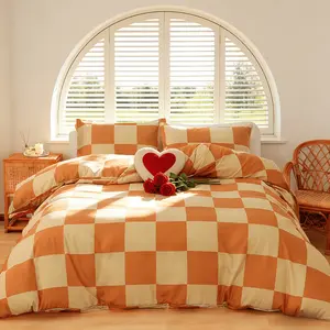 Classic Plaid Bedding Set, Soft Comfortable Fabric, Bedroom Guest Room Use, 1 Duvet Cover + 2 Pillowcases,No Insert  Hotel Quality, Perfect Gift for Valentine's Day and Birthdays