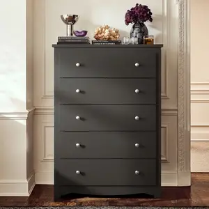 WLIVE Wooden Bedroom Dresser - Furniture with Drawers Organization, Modern Storage Cabinets for Room Storage in Bedroom, Living Room