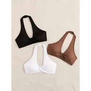 Yoga Three-Piece Set Sports Bra with Chest Pad and Yoga Strap for Women Outdoor Fitness Running