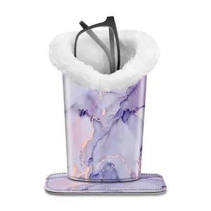 Fintie Eyeglasses Holder with Soft Furry Lining and Magnetic Base, Durable Glasses Stand Case Vegan Leather Exterior, Portable Sunglasses Organizer