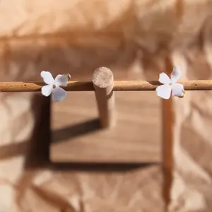 Ceramic Floral Stud Earrings
