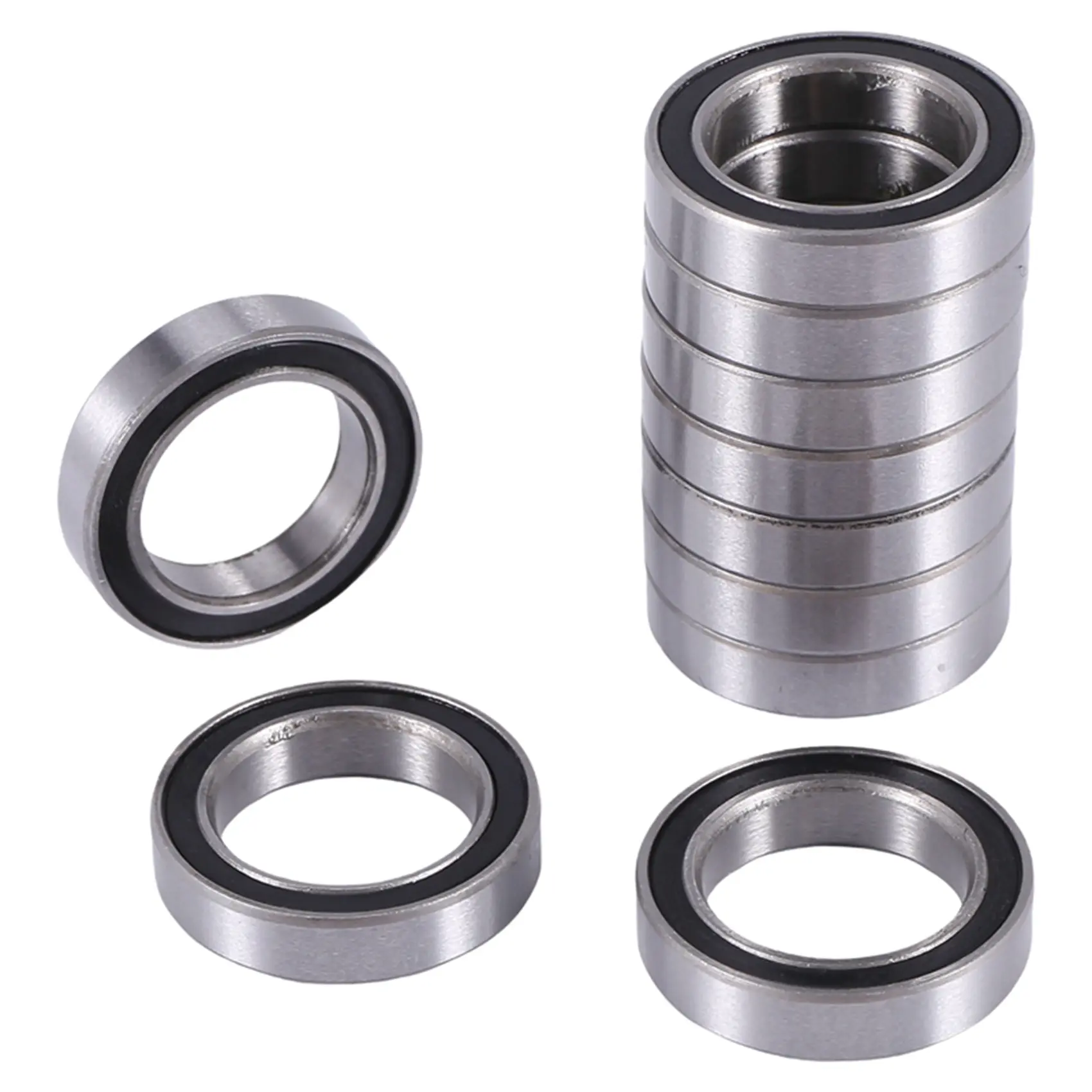 10PCS 6701-2RS Sealed Steel Miniature Deep Groove Ball Bearings (12X18X4 mm Double Rubber Seals) - Smooth Spin for Automotive & Motorcycle Frames & Fittings, Sports Equipment, Pneumatic Tools (Low Speed, Low Requirement Environments), Ball Bearing, Instru