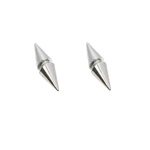 Pair of  Double Side Spike End Magnetic earring 9mm Faux body jewelry earrings