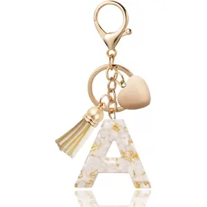 Initial Letter, Butterfly Cute Resin, Initial Backpack Charms, Key chain for Women, Girls