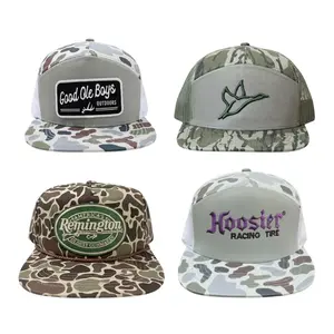 Camo Trucker Hat Collection | Whitetail Co,  Hoosier Racing Tire, Antler Shed, Good Ole Boys Outdoors, Mam a Tried, Throwin’ Blue Strips | Limited Trendy Camouflage Snapback Hats, Premium Adjustable Hunting & Fishing Gear