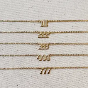 18k Gold Filled Angel Number Necklace